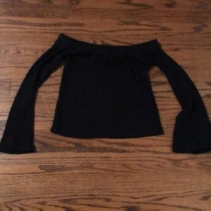 the cutest bell sleeve off the shoulder top!